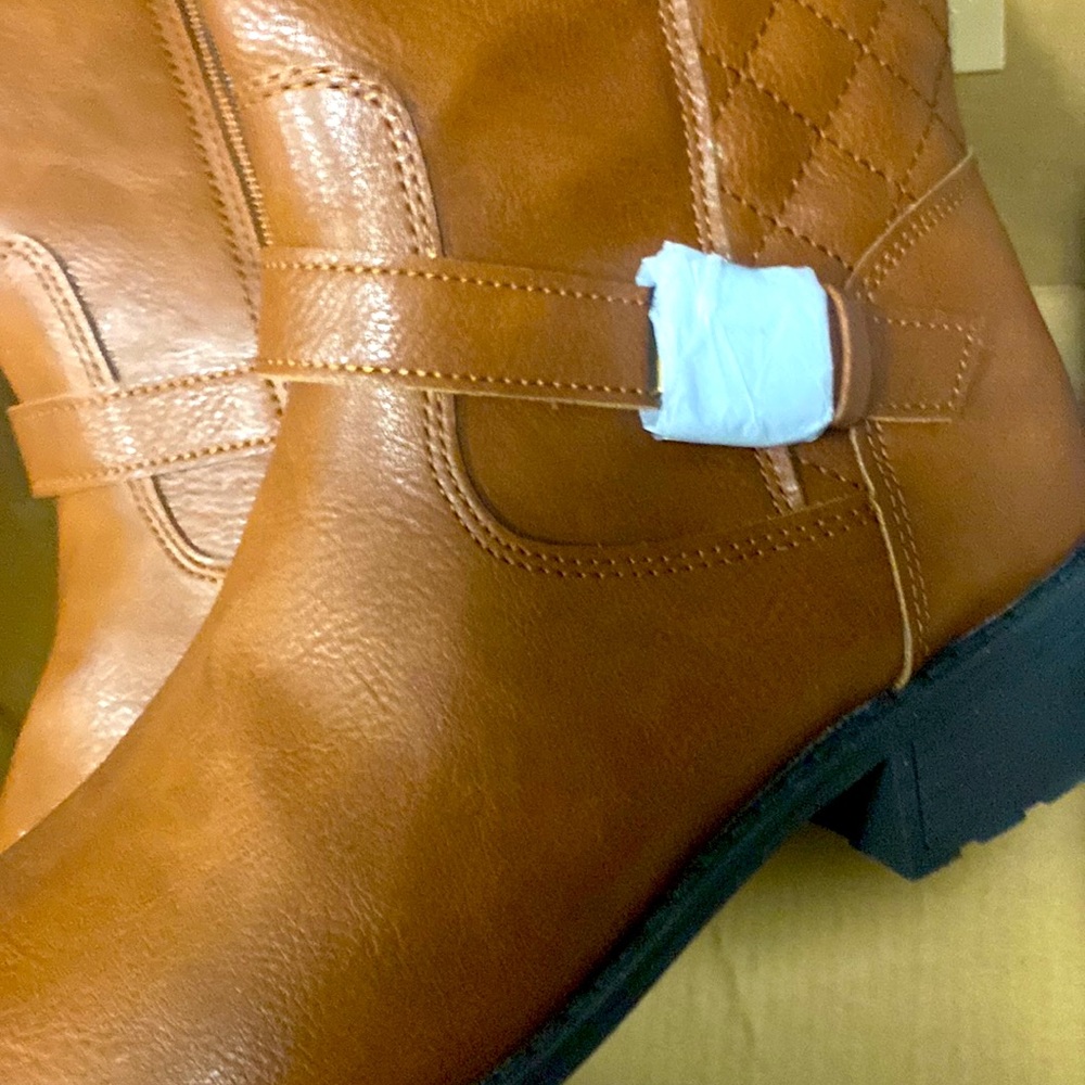 St John Bay Womens  Brown Leather Boots